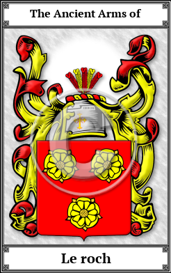 Le roch Family Crest Download (JPG)  Book Plated - 150 DPI